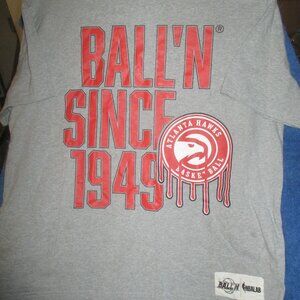 NBALAB BALL'N SINCE 1967 ATLANTA HAWKS T-Shirt XL GREY MENS